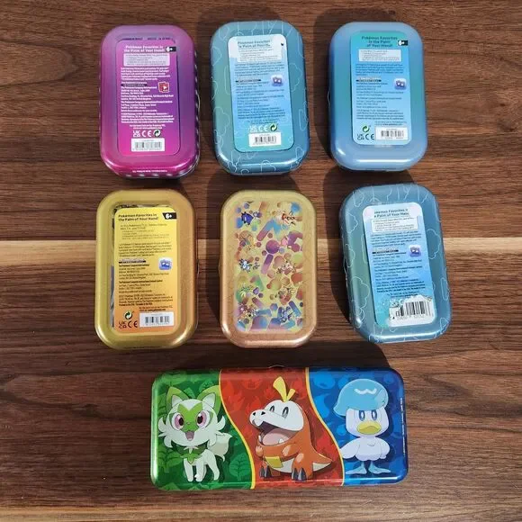 Pokemon Mini Tins Lot of 7 EMPTY - Picture 2 of 6